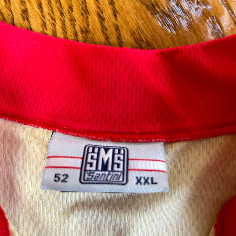 SMS Santini cycling jersey red/gold w/back pockets.Chianti Classico. Size XXL. - Picture 2 of 12